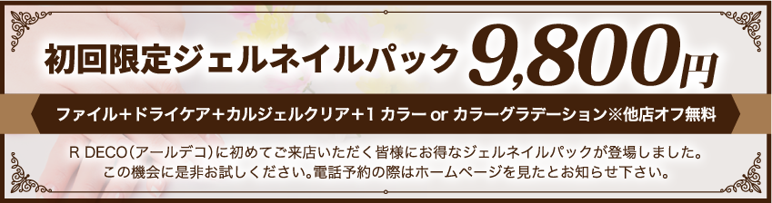 初回限定ジェルネイルパック 9,800円